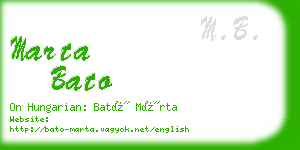 marta bato business card